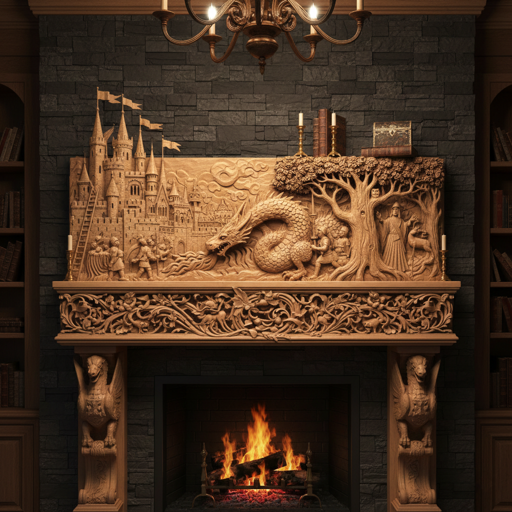 Legendary Dragon Mantelpiece