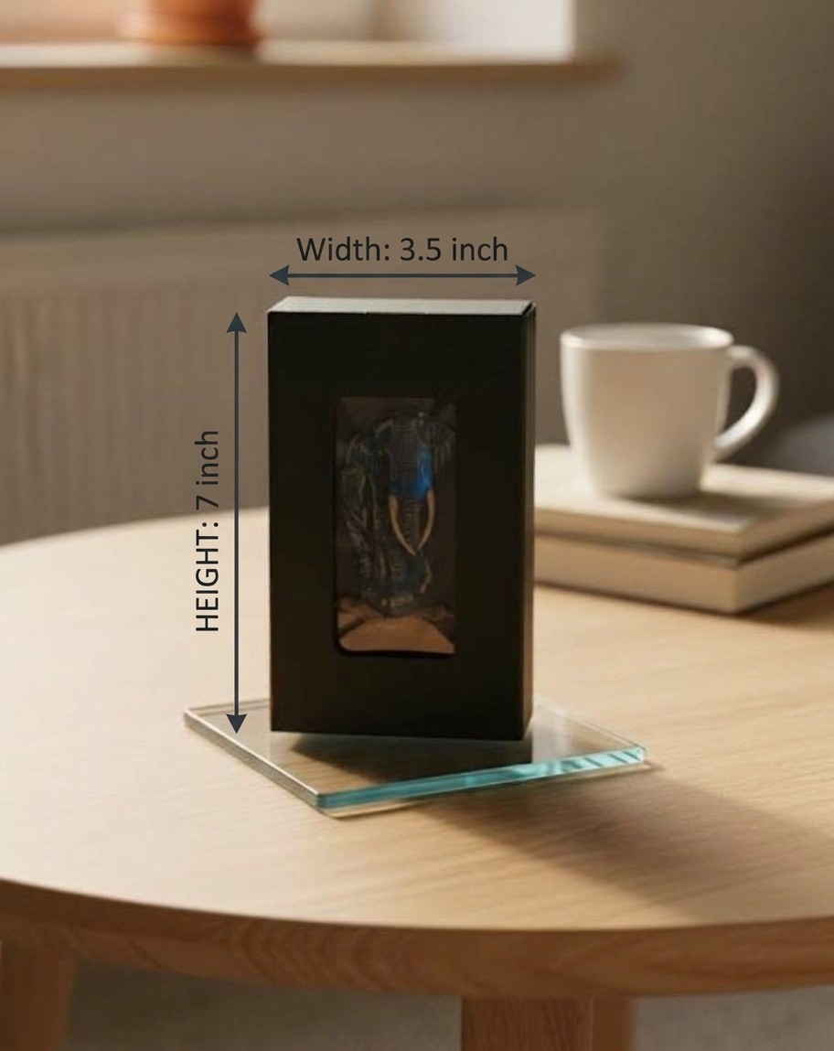 HANDCRAFTED WOODEN ELEPHANT DISPLAY BOX