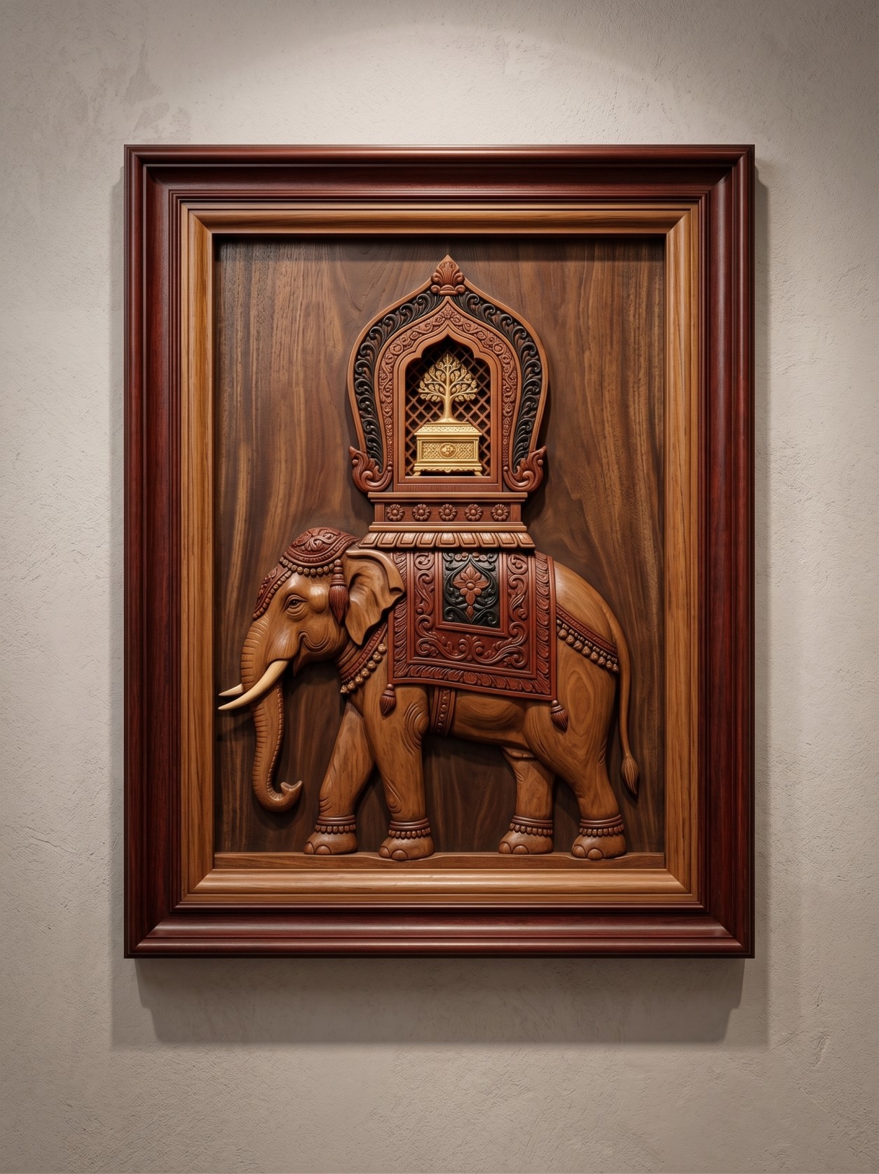 THE ELEPHANT CARRYING THE RELIC SHIELD WITH FRAME view 2