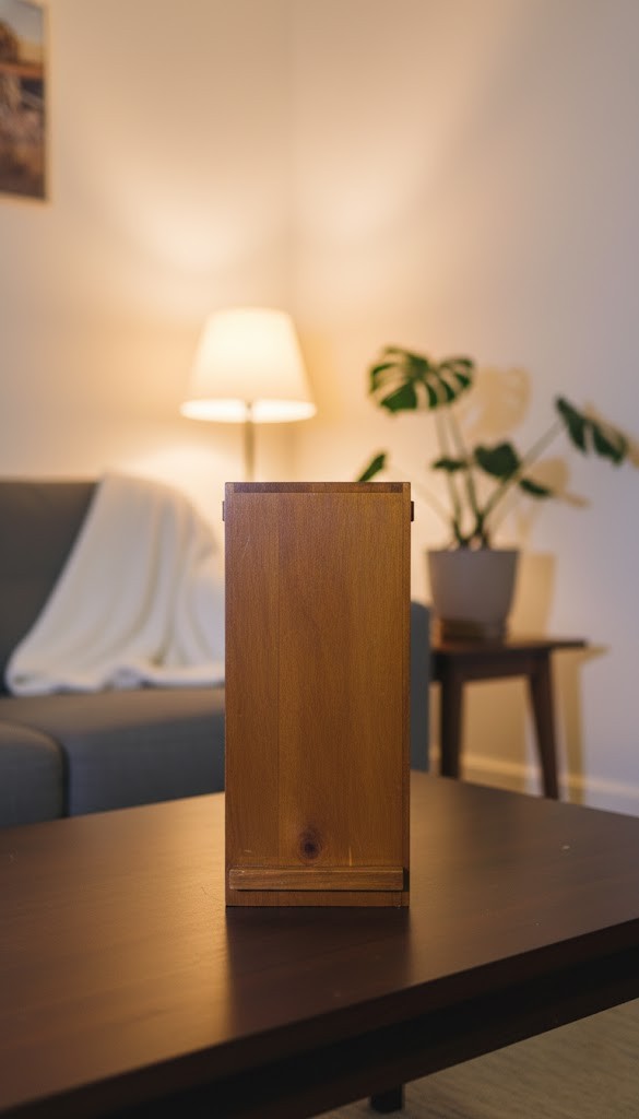 Elephant Wooden Table Clock view 2