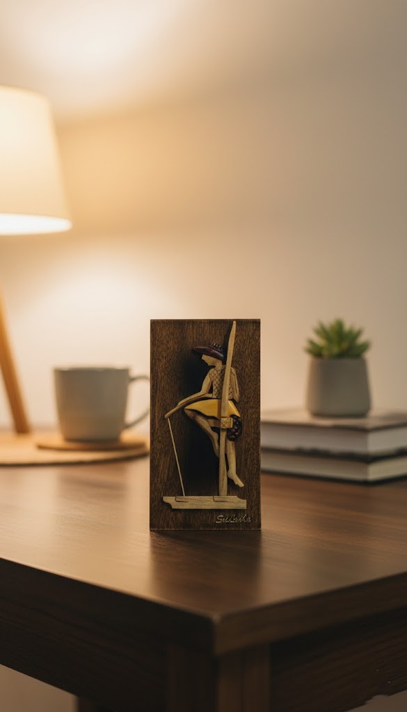 Stilt Fisherman Wooden Decor