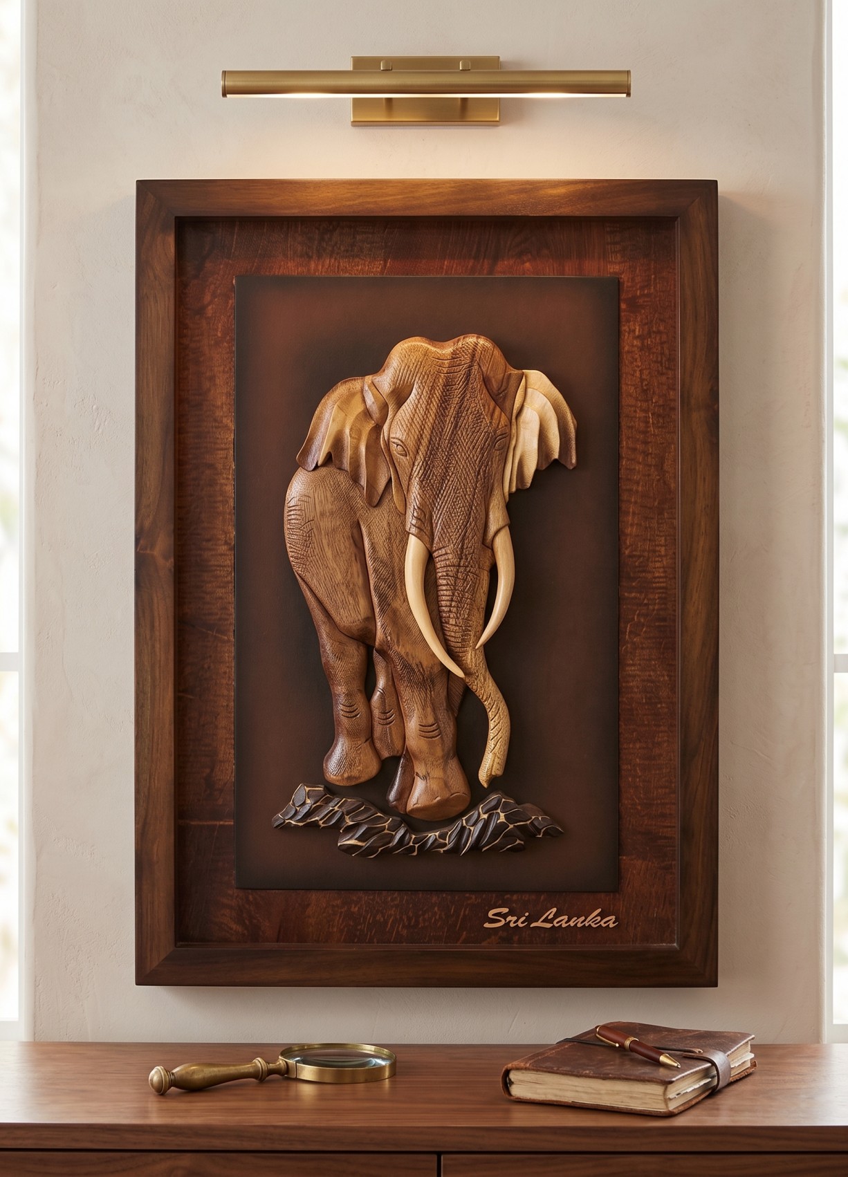 ELEPHANT WITH TUSK AND BABY