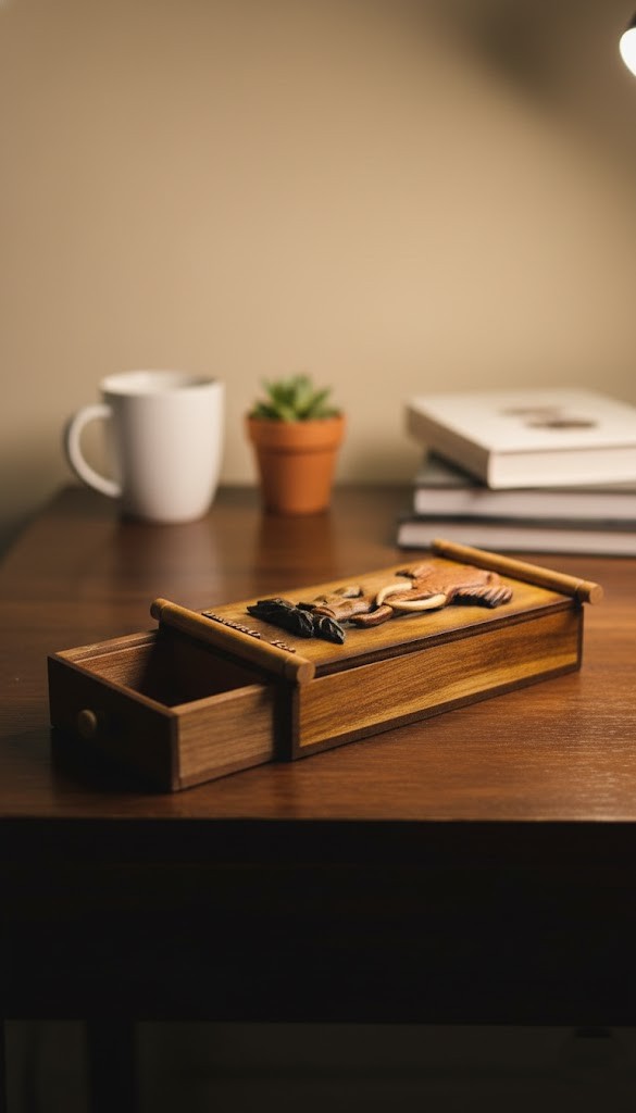 Elephant Wooden Keepsake Box view 3