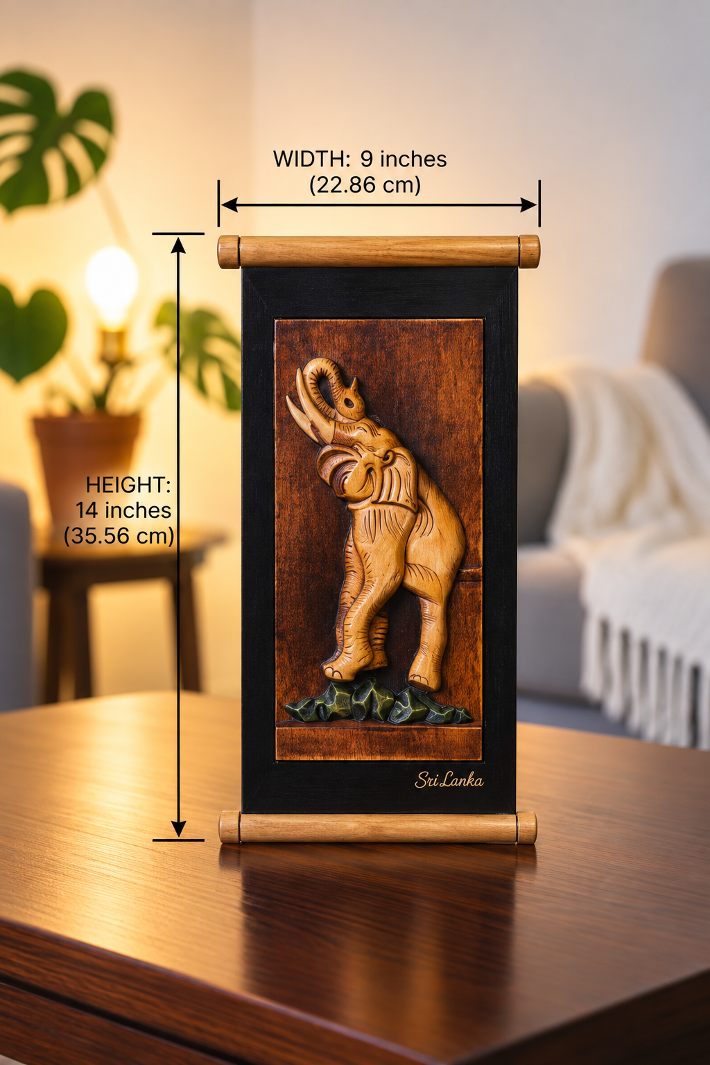 Elephant Wooden Hanging Decor