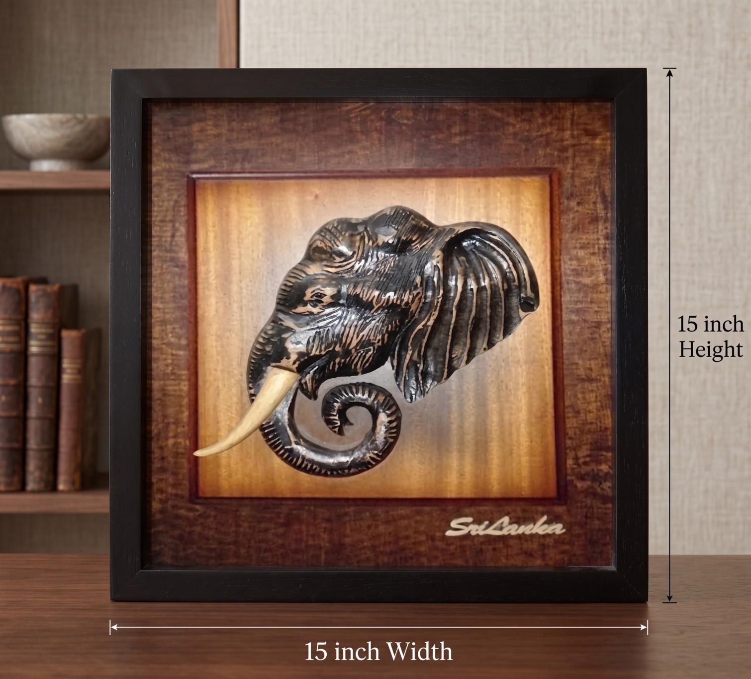 SPUN ELEPHANT TRUNK SCENE - BLACK COLOUR
