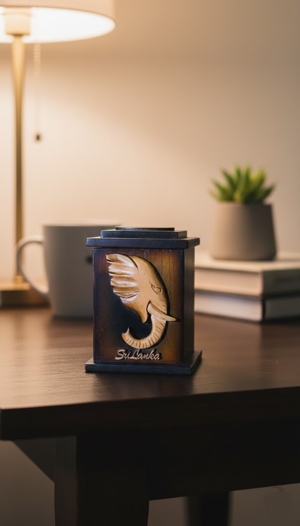 Elephant Wooden Trinket Box