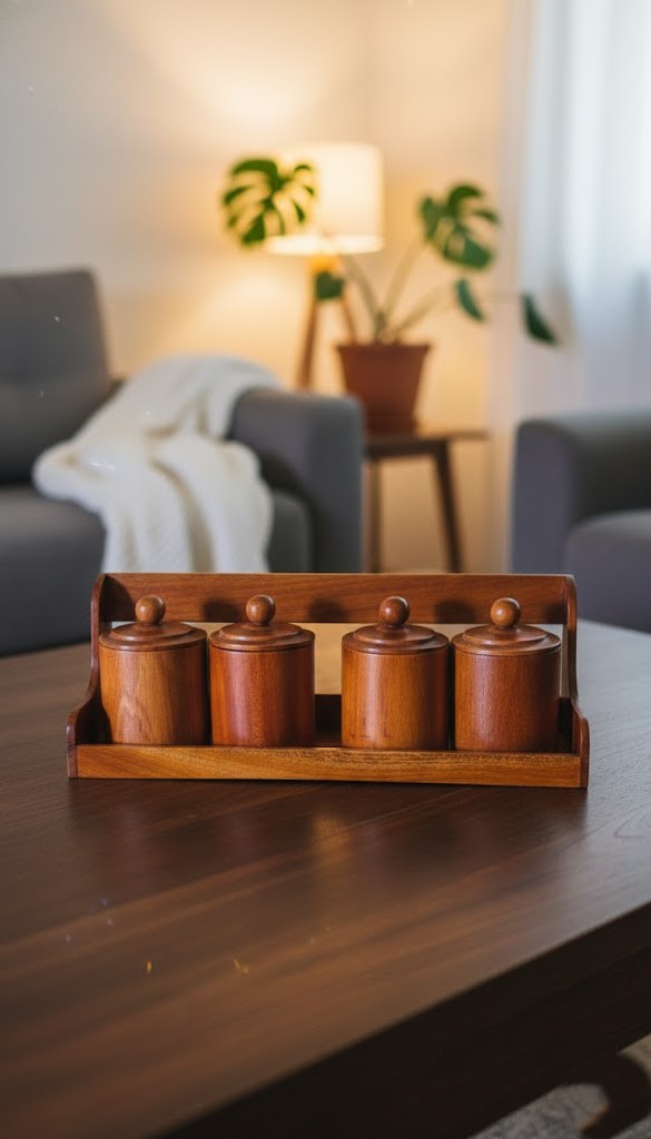 Wooden Spice Jar Set view 3