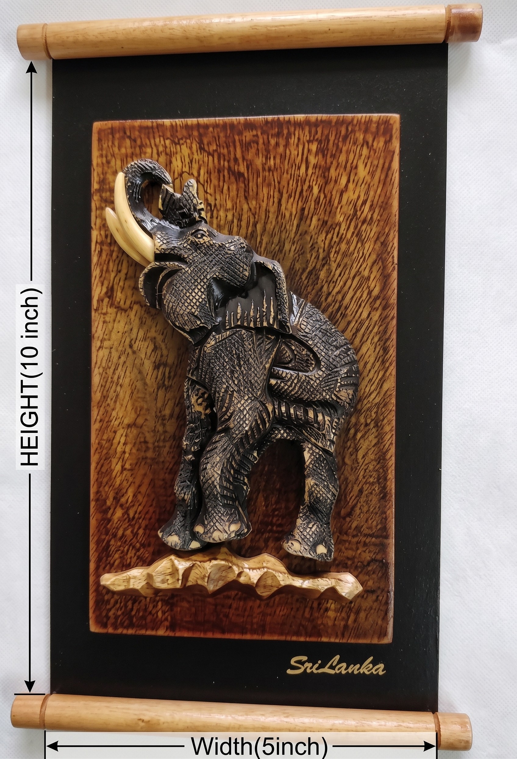 ELEPHANT WITH RAISED TRUNK view 2