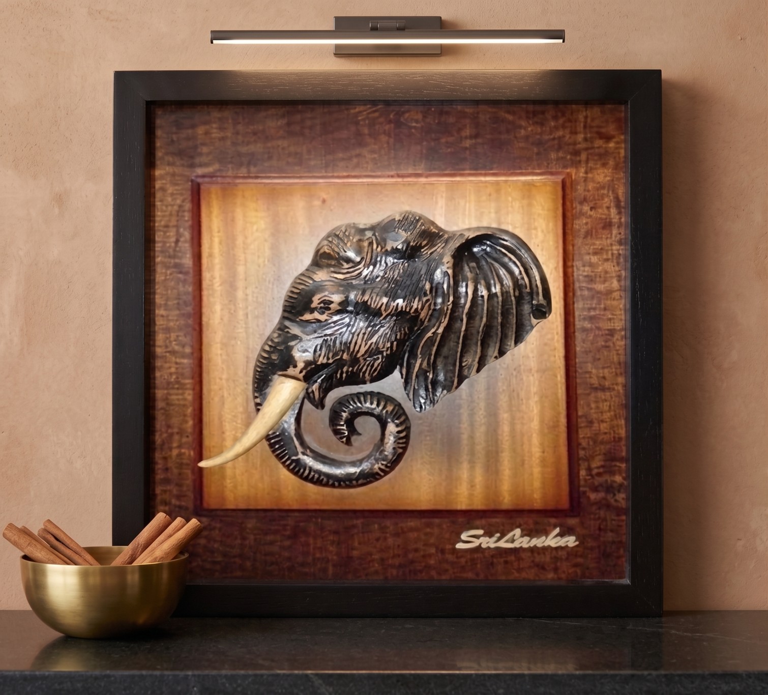 SPUN ELEPHANT TRUNK SCENE - BLACK COLOUR