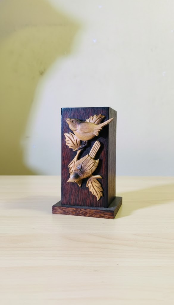 Wooden Bird Pair Decor view 2