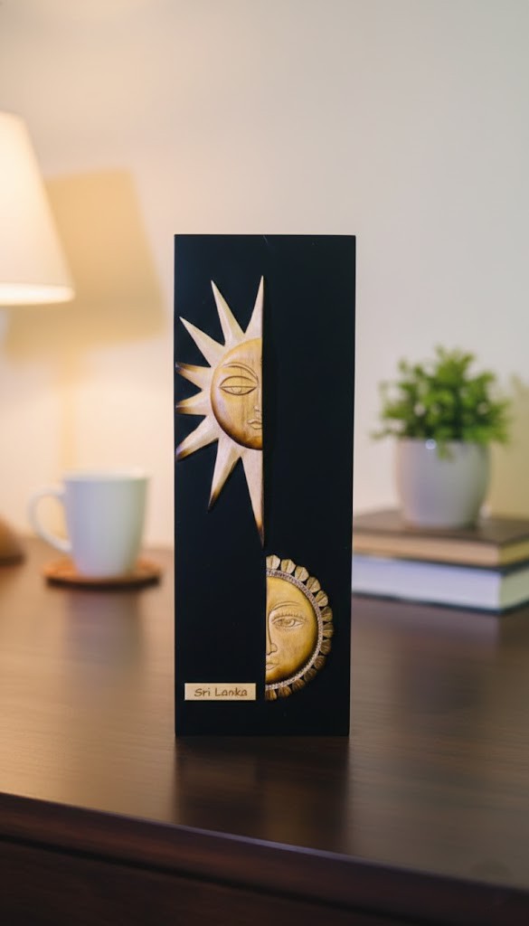 Sun & Moon Wooden Decor view 3