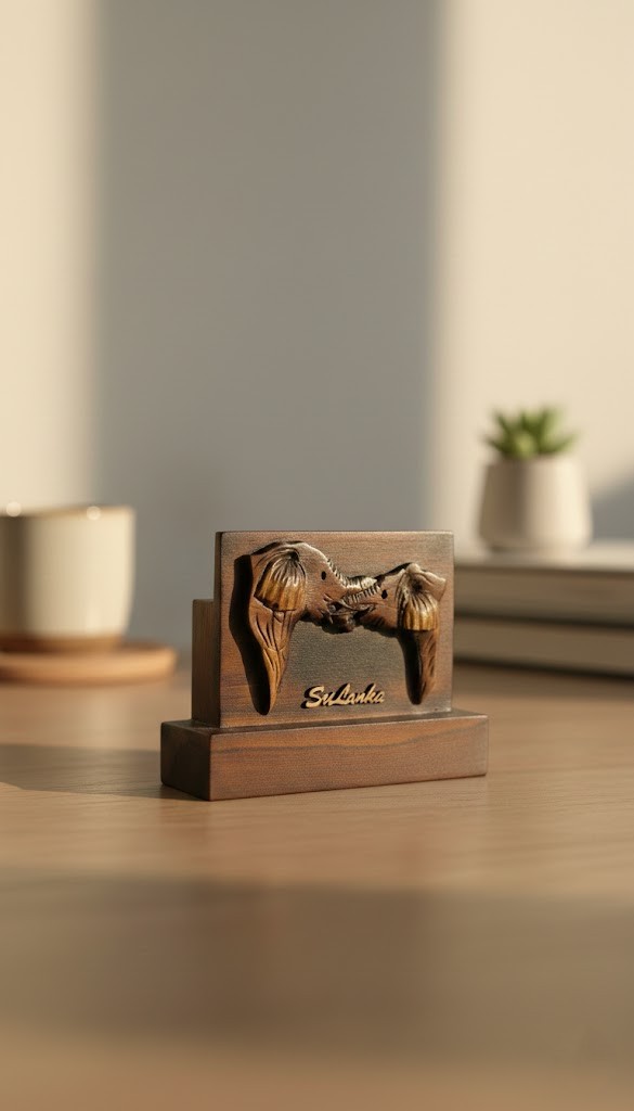 PEN HOLDER WITH THE SCENE OF WO ELEPHANTS ENTWINED 2 view 2