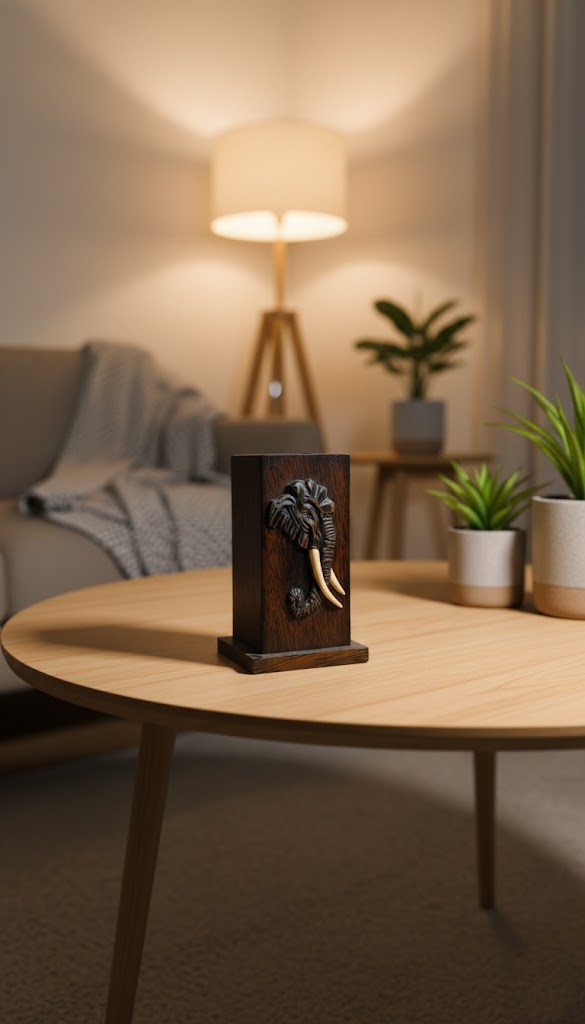 Elephant Tusker Wooden Decor view 3