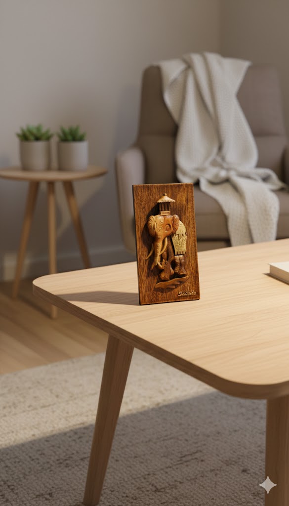 Sri Lankan Ceremonial Elephant Wooden Decor view 2